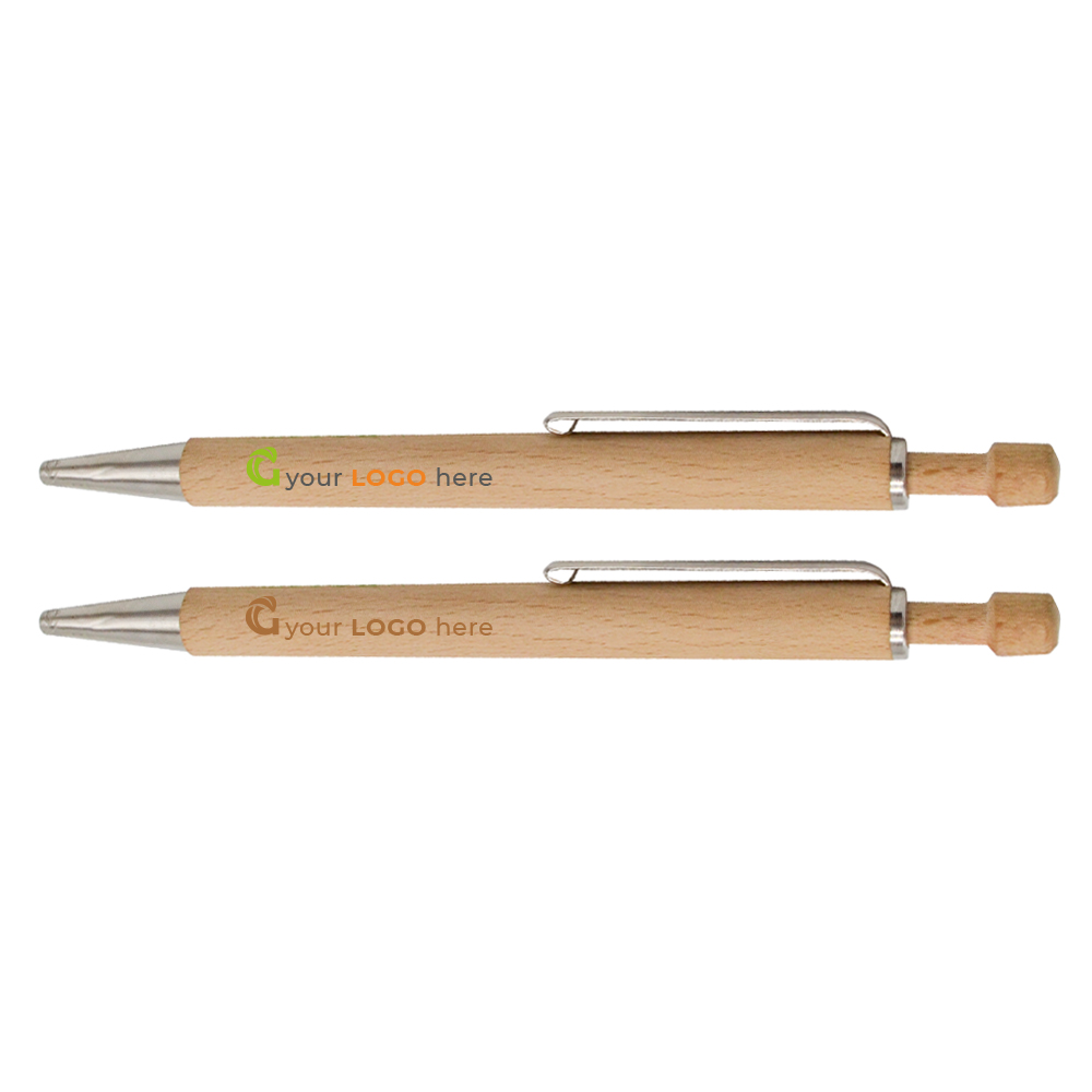 Printed wooden ballpoint pen